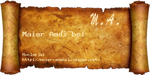 Maier Amábel névjegykártya